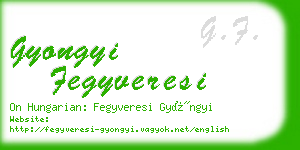 gyongyi fegyveresi business card